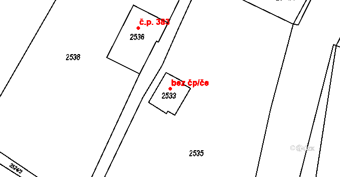 Jablunkov 46322302 na parcele st. 2533 v KÚ Jablunkov, Katastrální mapa