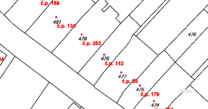 Ketkovice 112 na parcele st. 478 v KÚ Ketkovice, Katastrální mapa