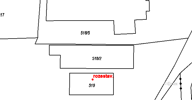 Poříčí 134, Boršov nad Vltavou na parcele st. 518/2 v KÚ Boršov nad Vltavou, Katastrální mapa
