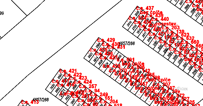 Veselí nad Moravou 430 na parcele st. 2767 v KÚ Veselí-Předměstí, Katastrální mapa