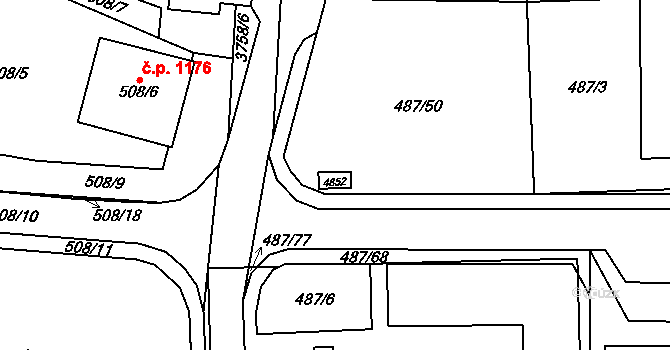 Žamberk 39457303 na parcele st. 4852 v KÚ Žamberk, Katastrální mapa
