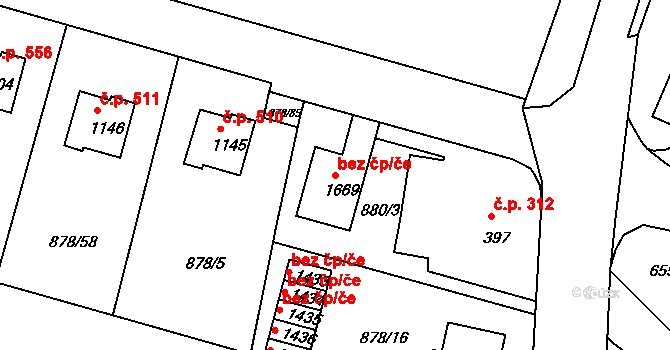 Votice 42853303 na parcele st. 1669 v KÚ Votice, Katastrální mapa