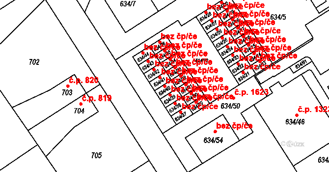 Rychnov nad Kněžnou 38482304 na parcele st. 634/40 v KÚ Rychnov nad Kněžnou, Katastrální mapa