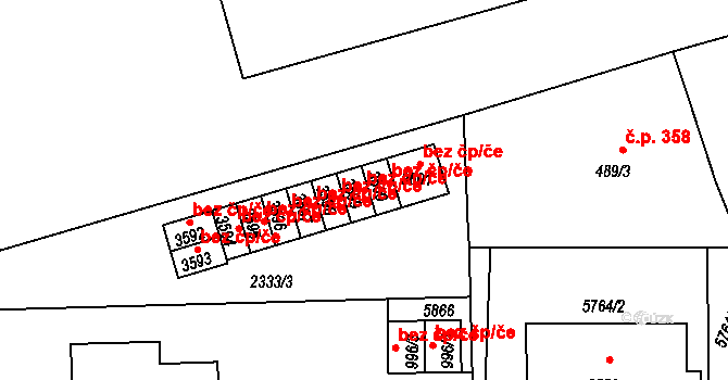 Domažlice 43243304 na parcele st. 3599 v KÚ Domažlice, Katastrální mapa