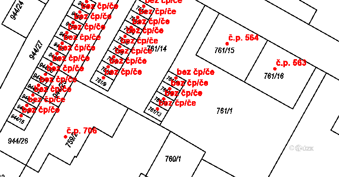 Opočno 44244304 na parcele st. 761/11 v KÚ Opočno pod Orlickými horami, Katastrální mapa