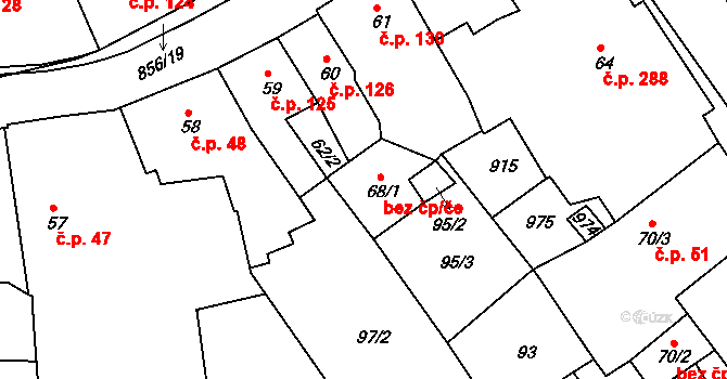 Kolinec 45170304 na parcele st. 68/1 v KÚ Kolinec, Katastrální mapa