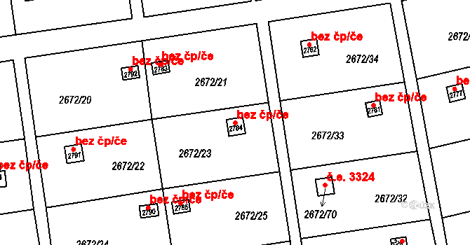 Plzeň 46391304 na parcele st. 2784 v KÚ Doubravka, Katastrální mapa