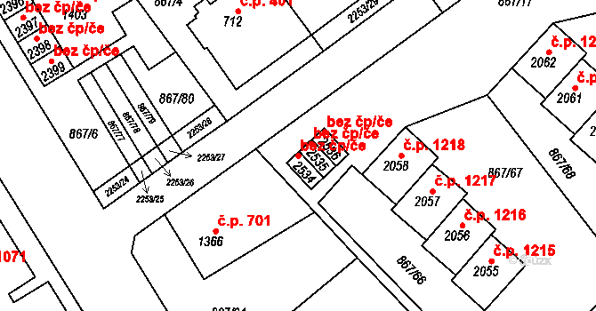Lomnice nad Popelkou 47849304 na parcele st. 2534 v KÚ Lomnice nad Popelkou, Katastrální mapa