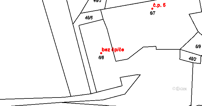 Bolešiny 48422304 na parcele st. 6/8 v KÚ Slavošovice u Klatov, Katastrální mapa