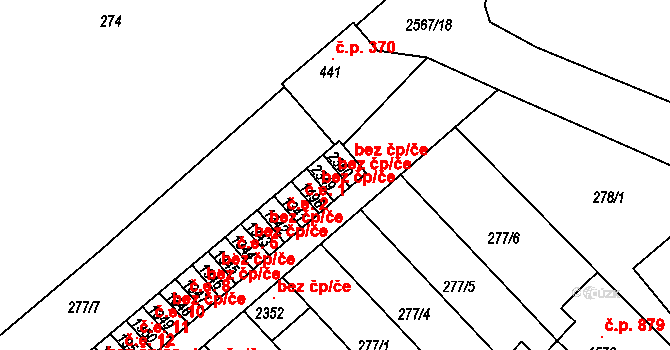 Pacov 49498304 na parcele st. 2349 v KÚ Pacov, Katastrální mapa