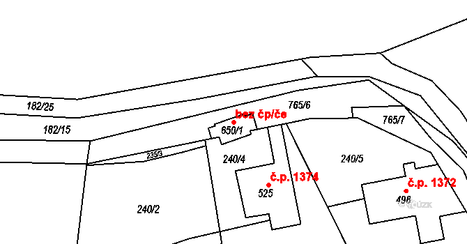 Předklášteří 81574304 na parcele st. 650/1 v KÚ Předklášteří, Katastrální mapa