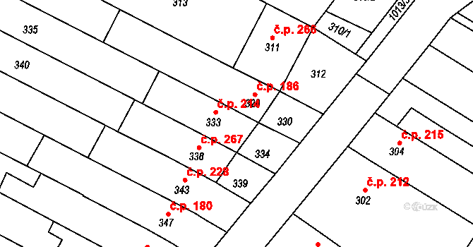Milokošť 214, Veselí nad Moravou na parcele st. 333 v KÚ Milokošť, Katastrální mapa