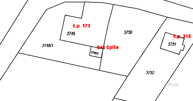 Třanovice 147719305 na parcele st. 3748/2 v KÚ Třanovice, Katastrální mapa