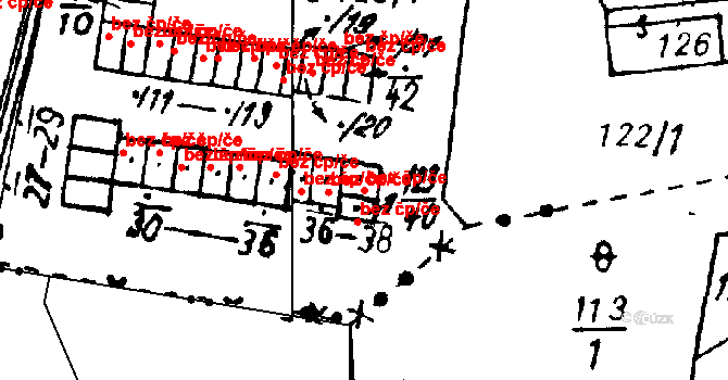 Heřmanova Huť 39636305 na parcele st. 123/38 v KÚ Vlkýš, Katastrální mapa