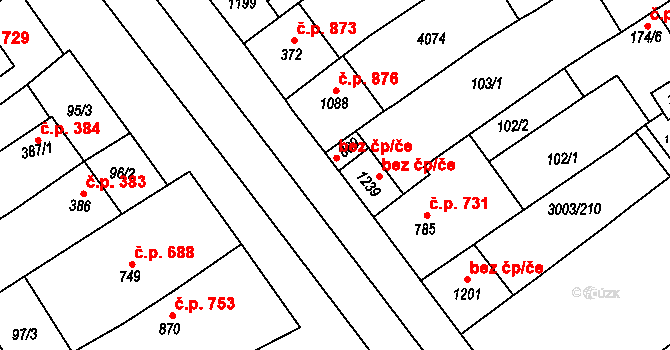 Rakvice 40810305 na parcele st. 869 v KÚ Rakvice, Katastrální mapa