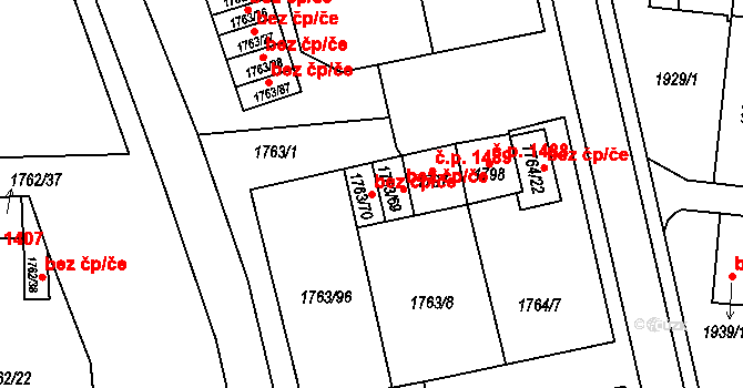 Litvínov 48928305 na parcele st. 1763/70 v KÚ Horní Litvínov, Katastrální mapa