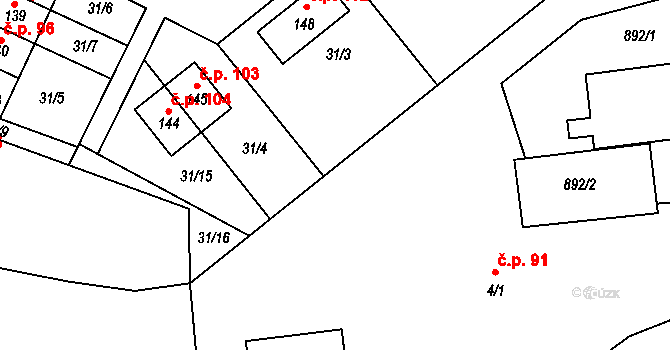 Královice 49379305 na parcele st. 4/1 v KÚ Královice u Zlonic, Katastrální mapa