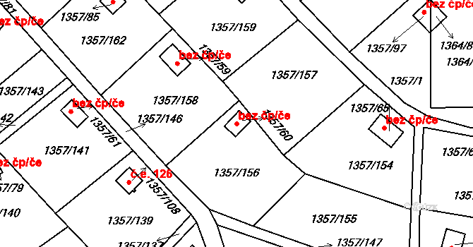 Jablonec nad Nisou 49796305 na parcele st. 1357/60 v KÚ Mšeno nad Nisou, Katastrální mapa