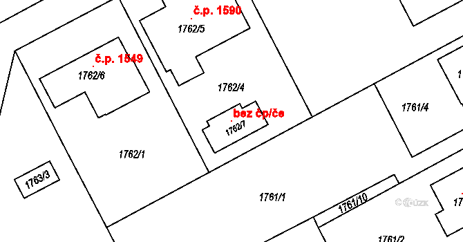 Kopřivnice 121378306 na parcele st. 1762/7 v KÚ Kopřivnice, Katastrální mapa