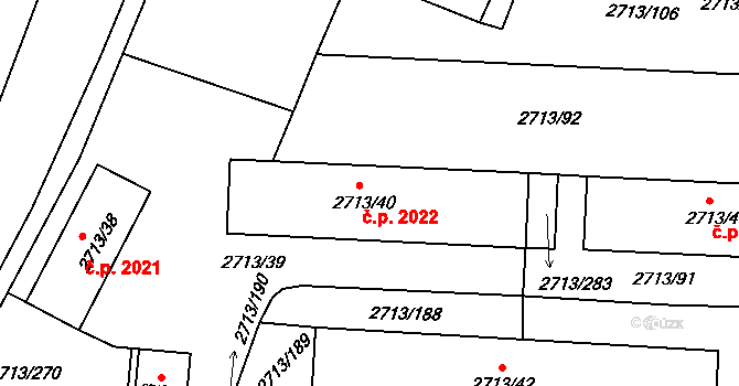 Tachov 2022 na parcele st. 2713/40 v KÚ Tachov, Katastrální mapa