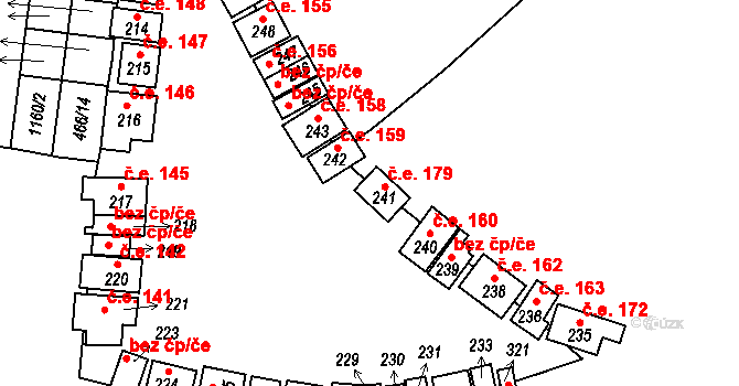 Předenice 179 na parcele st. 241 v KÚ Předenice, Katastrální mapa