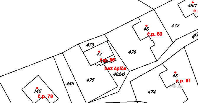 Kuklík 66 na parcele st. 47 v KÚ Kuklík, Katastrální mapa