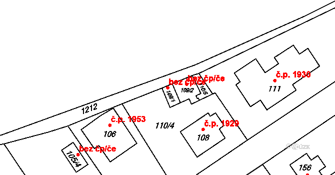Rožnov pod Radhoštěm 41437306 na parcele st. 109/1 v KÚ Tylovice, Katastrální mapa