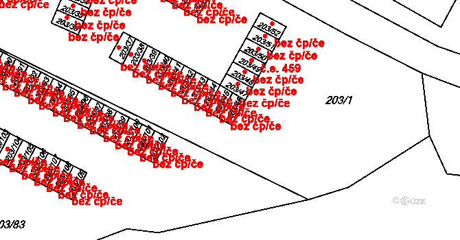Tachov 43283306 na parcele st. 203/46 v KÚ Tachov, Katastrální mapa