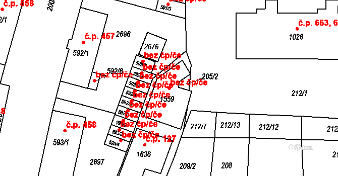 Rožmitál pod Třemšínem 44504306 na parcele st. 1559 v KÚ Rožmitál pod Třemšínem, Katastrální mapa
