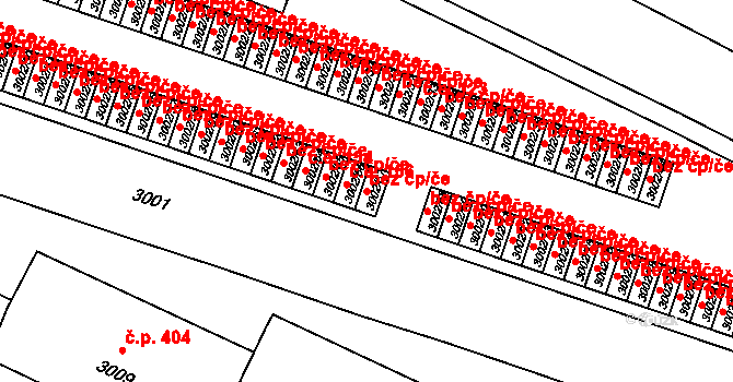 Litoměřice 47617306 na parcele st. 3002/67 v KÚ Litoměřice, Katastrální mapa
