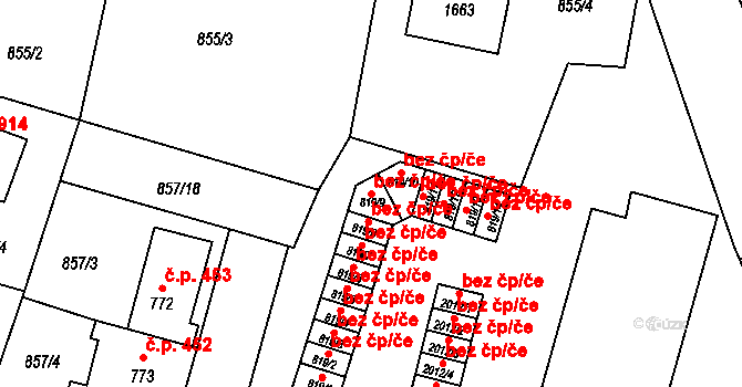 Prachatice 49104306 na parcele st. 819/9 v KÚ Prachatice, Katastrální mapa