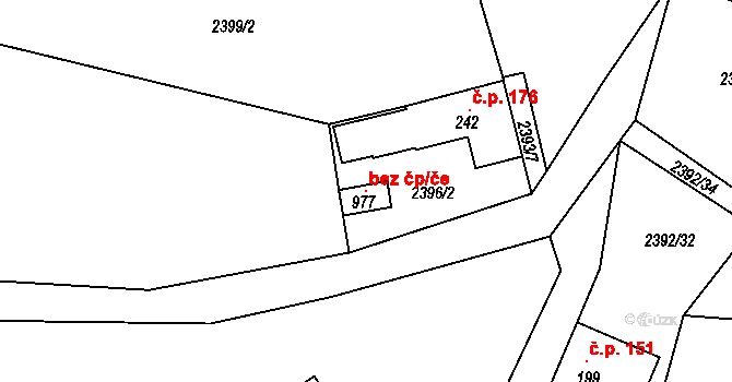 Ondřejov 119565307 na parcele st. 977 v KÚ Ondřejov u Prahy, Katastrální mapa