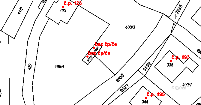 Lukavice 38044307 na parcele st. 206/1 v KÚ Lukavice, Katastrální mapa