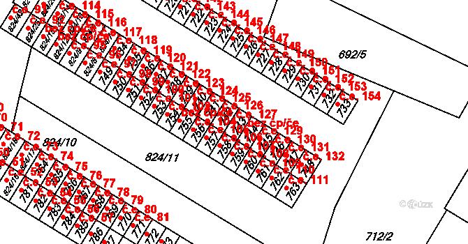 Šumbark 127, Havířov na parcele st. 743 v KÚ Šumbark, Katastrální mapa