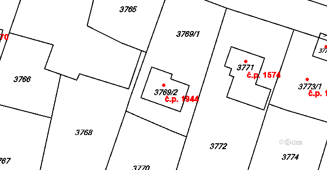 Rychvald 1944 na parcele st. 3769/2 v KÚ Rychvald, Katastrální mapa