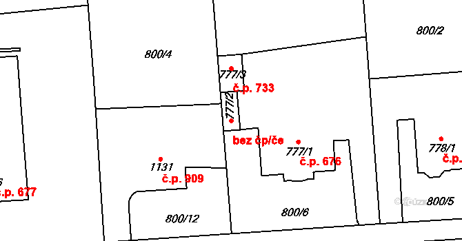 Humpolec 39233308 na parcele st. 777/2 v KÚ Humpolec, Katastrální mapa