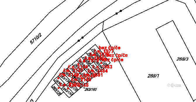 Znojmo 42339308 na parcele st. 263/66 v KÚ Znojmo-Louka, Katastrální mapa
