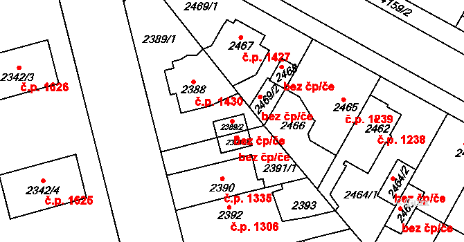 Roudnice nad Labem 47640308 na parcele st. 2389/2 v KÚ Roudnice nad Labem, Katastrální mapa