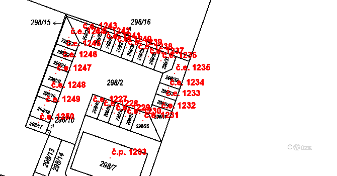 Nový Bohumín 1234, Bohumín na parcele st. 298/33 v KÚ Nový Bohumín, Katastrální mapa