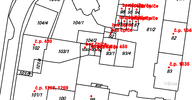Sokolov 49717308 na parcele st. 97 v KÚ Sokolov, Katastrální mapa