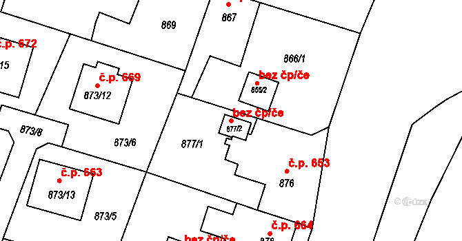 Bohumín 41387309 na parcele st. 877/2 v KÚ Nový Bohumín, Katastrální mapa