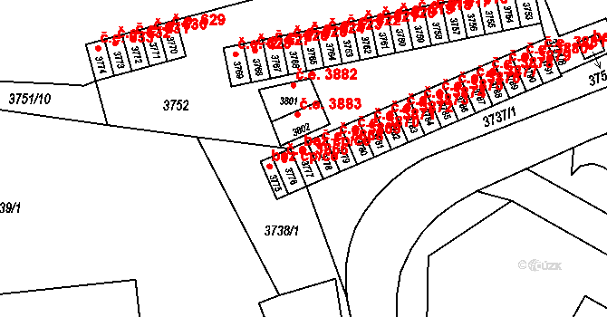 Město 3867, Havířov na parcele st. 3777 v KÚ Havířov-město, Katastrální mapa