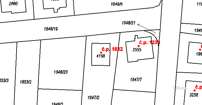 Humpolec 1832 na parcele st. 4168 v KÚ Humpolec, Katastrální mapa