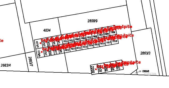 Lipník nad Bečvou 38115310 na parcele st. 1613 v KÚ Lipník nad Bečvou, Katastrální mapa