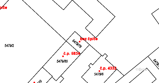 Jihlava 38659310 na parcele st. 5479/76 v KÚ Jihlava, Katastrální mapa