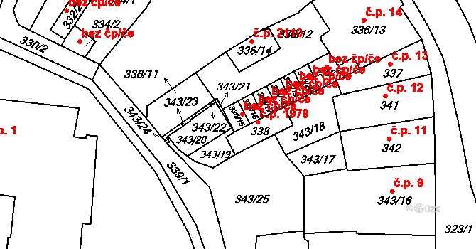 Tachov 41337310 na parcele st. 336/15 v KÚ Tachov, Katastrální mapa