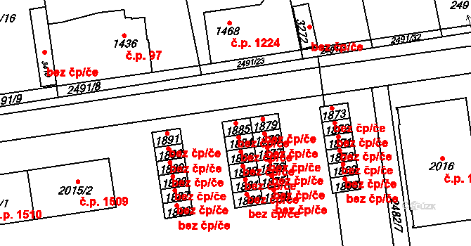 Choceň 42419310 na parcele st. 1885 v KÚ Choceň, Katastrální mapa