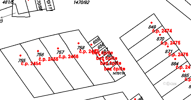 Kyjov 44601310 na parcele st. 656 v KÚ Nětčice u Kyjova, Katastrální mapa