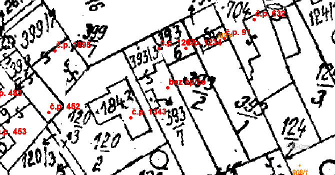 Lanžhot 48819310 na parcele st. 393/7 v KÚ Lanžhot, Katastrální mapa