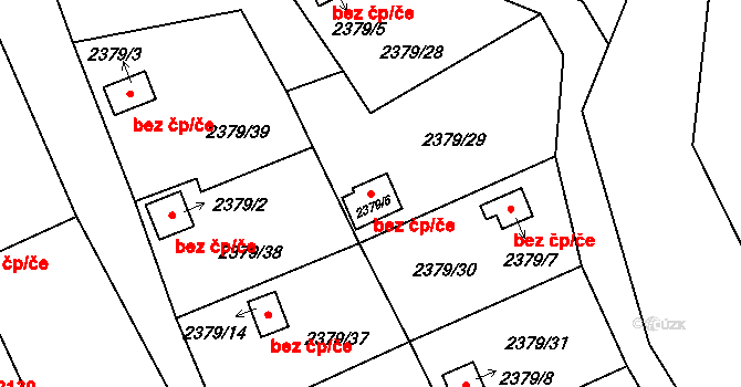 Plzeň 49936310 na parcele st. 2379/6 v KÚ Bolevec, Katastrální mapa